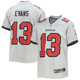 youth nike mike evans gray tampa bay buccaneers inverted te